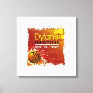 BASEBALL GRUNGE Sign-In Memory Board Canvas Afdruk