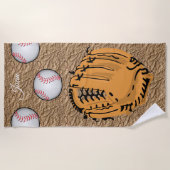 Baseball-handdoeken Strandlaken (Voorkant)