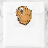 Baseball-handschoen Vierkante Sticker (Tas)