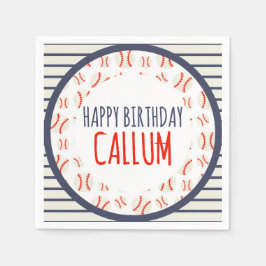 Baseball Happy Birthday Paper Napkin Servet