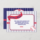 Baseball - Hartelijk dank - Kaart (Voorkant / Achterkant)