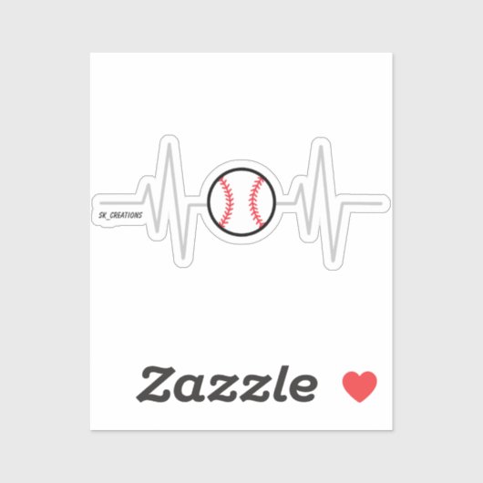 Baseball-hartslag Sticker (Vel)