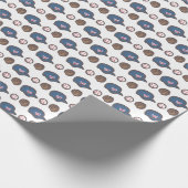 Baseball Hat, Glove and Ball Pattern Cadeaupapier (Hoek)