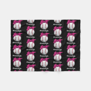 Baseball Headband Ma Life Moederdag geeft mam Fleece Deken