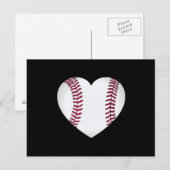 Baseball Heart Briefkaart (Voorkant / Achterkant)