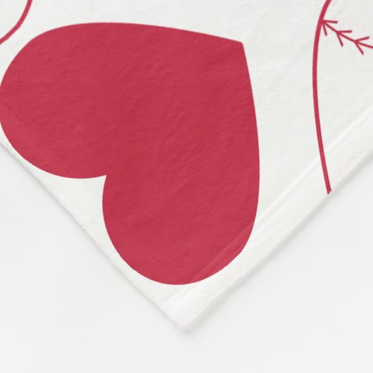 Baseball Heart Fleece Deken (Hoek)