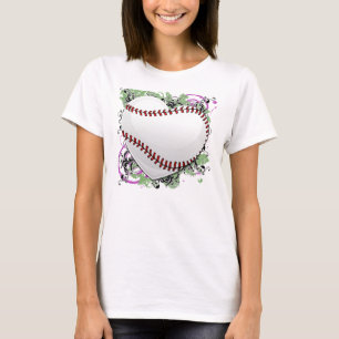 Baseball Heart Grunge T-shirt