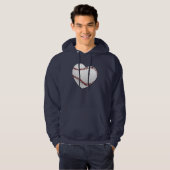 Baseball Heart Hoodie (Voorkant volledig)