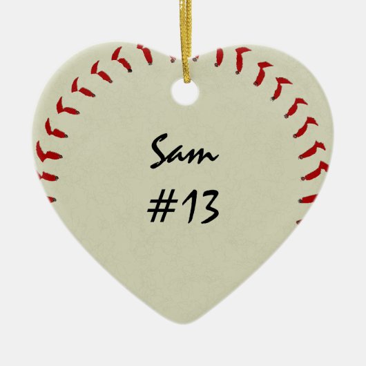 Baseball Heart Ornament (Voorkant)