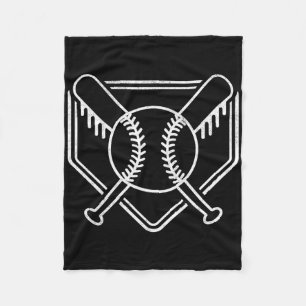 Baseball Home Bord Boys Baseball Bat Base Fleece Deken