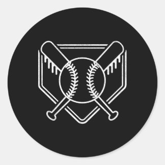  Baseball Home Bord Boys Baseball Bat Base Ronde Sticker