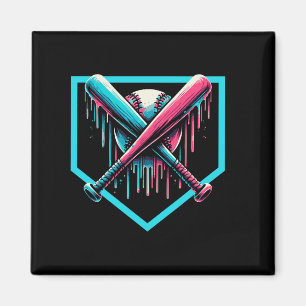 Baseball Home Bord Drip Boys Baseball Bat Magneet