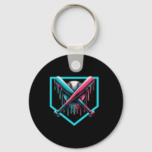 Baseball Home Bord Drip Boys Baseball Bat Sleutelhanger