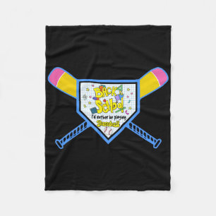 Baseball Home Bord Potlood Bat Terug naar School B Fleece Deken