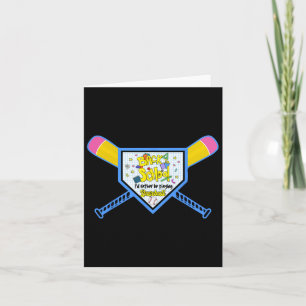 Baseball Home Bord Potlood Bat Terug naar School B Kaart