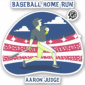Baseball Home run Aaron rechter Sticker (Voorkant)