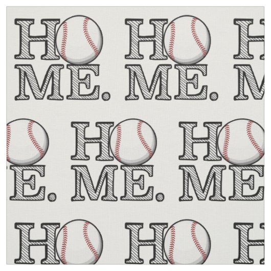 Baseball Home Stof (Swatch)