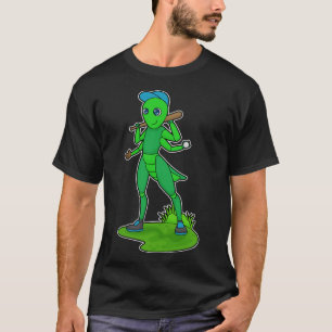 Baseball-honkbal met een zijdestang t-shirt