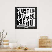 Baseball Hustle, Hit en Stop nooit met Posters afd (Keuken)
