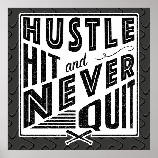 Baseball Hustle, Hit en Stop nooit met Posters afd (Voorkant)