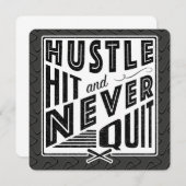 Baseball Hustle, Hit & Never Quitter Invitations (Devant / Derrière)