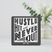 Baseball Hustle, Hit & Never Quitter Invitations (Debout devant)