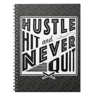 Baseball Hustle Hit & Nooit stoppen met notebook Notitieboek