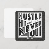 Baseball Hustle, Hit & Nooit stoppen met Uitschake Kaart (Voorkant / Achterkant)