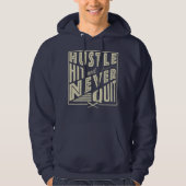 Baseball Hustle Hit & Stop nooit met Hoody (Voorkant)