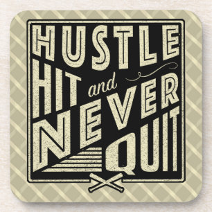 Baseball Hustle Hit stopt nooit met Onderzetters s