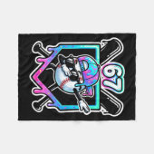 Baseball Ice Cream Drip 67 Player Dabbing Six Seve Fleece Deken (Voorkant (Horizontaal))