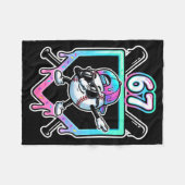 Baseball Ice Cream Drip 67 Player Dabbing Six Seve Fleece Deken (Voorkant (Horizontaal))