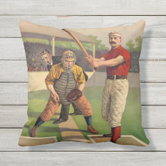 Baseball Illustration Batter and Catcher Buitenkussen
