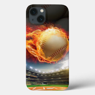 Baseball in Flames iPhone 13 Hoesje