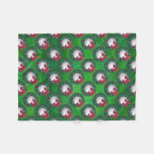 Baseball in het kerstfeest fleece deken (Voorkant (Horizontaal))