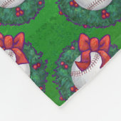 Baseball in het kerstfeest fleece deken (Hoek)