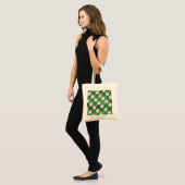 Baseball in Santa Hat Pattern op Green Tote Bag (Voorkant (model))