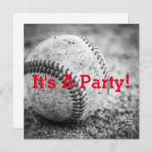 Baseball in zwart-wit kaart (Voorkant / Achterkant)