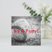 Baseball in zwart-wit kaart (Staand voorkant)