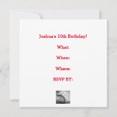 Baseball in zwart-wit kaart (Achterkant)