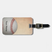 Baseball Inbedden Aangepaste naam Sport Bagagelabel (Voorkant horizontaal)