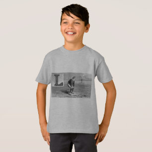 Baseball Initiaal L Sportritme links veld T-shirt