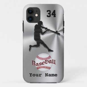 Baseball iPhone 5S-tassen met JOUW NAAM en NUMMER iPhone 11 Hoesje
