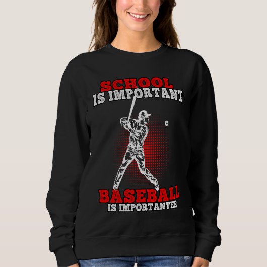 Baseball is importanter Baseballplayer  1 Trui (Voorkant)