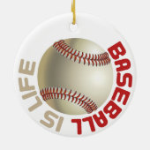 Baseball is Life Keramisch Ornament (Achterkant)