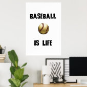 Baseball is LIfe Poster (Thuiskantoor)