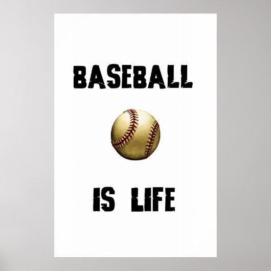 Baseball is LIfe Poster (Voorkant)