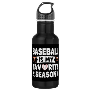 Baseball is mijn favoriete seizoen, grappige honkb waterfles