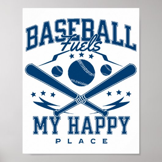 Baseball is mijn geluksplek poster (Voorkant)