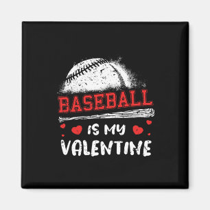 Baseball is mijn Valentijn Valentijnsdag Koel Spor Magneet